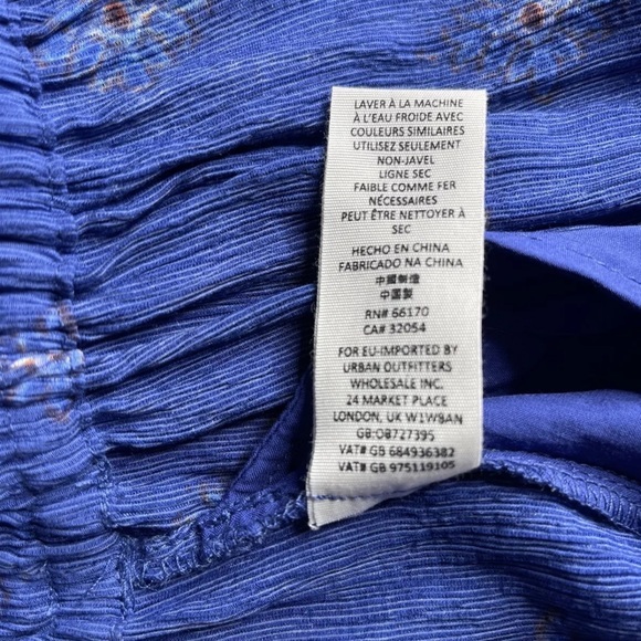 NEW FREE PEOPLE Gold Dust Printed Wide Leg Pants S - Picture 8 of 9